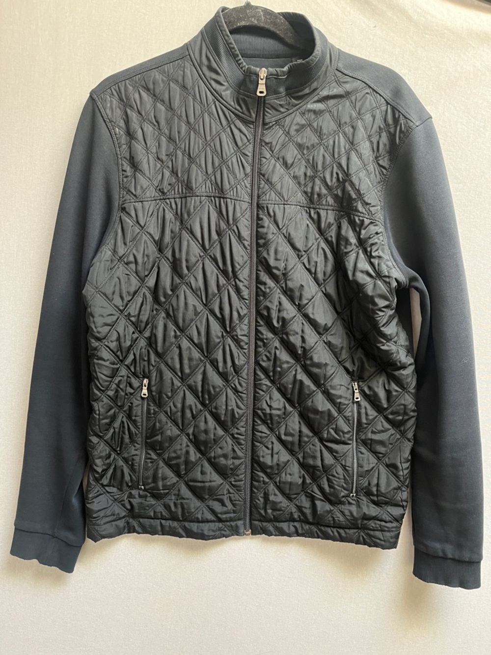 Hugo Boss Black Quilted Full Zip Jacket Mens Sz L